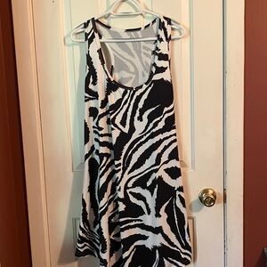 Chic Zebra Print Sleeveless Dress